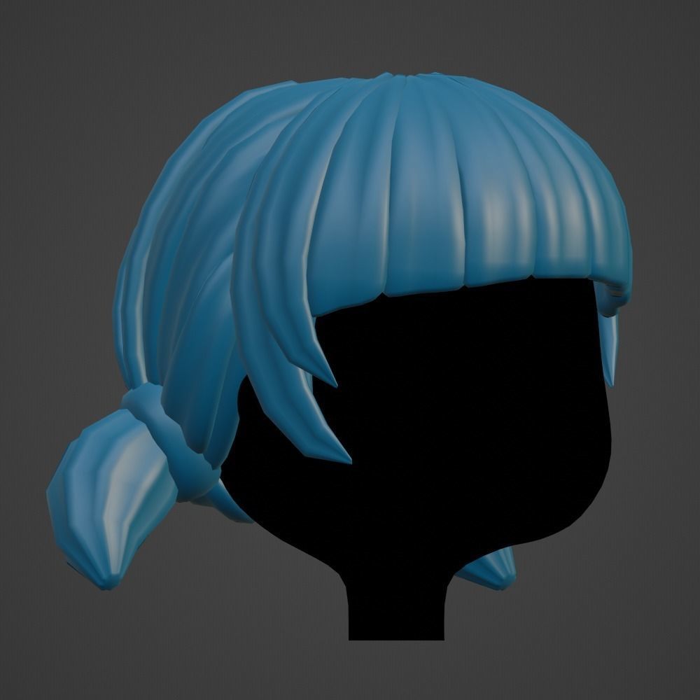 Hair style female 05 3D model_2