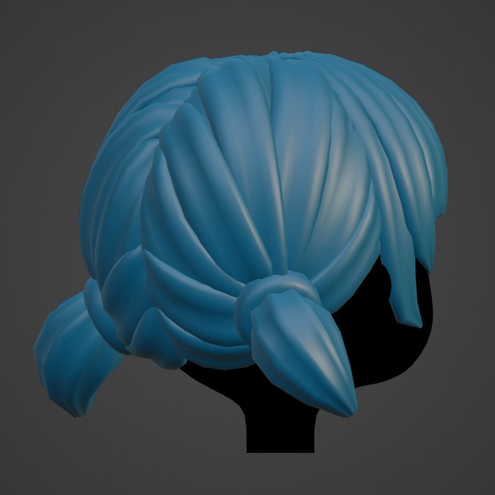 Hair style female 05 3D model_4