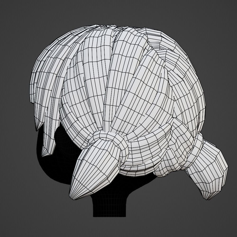 Hair style female 05 3D model_14