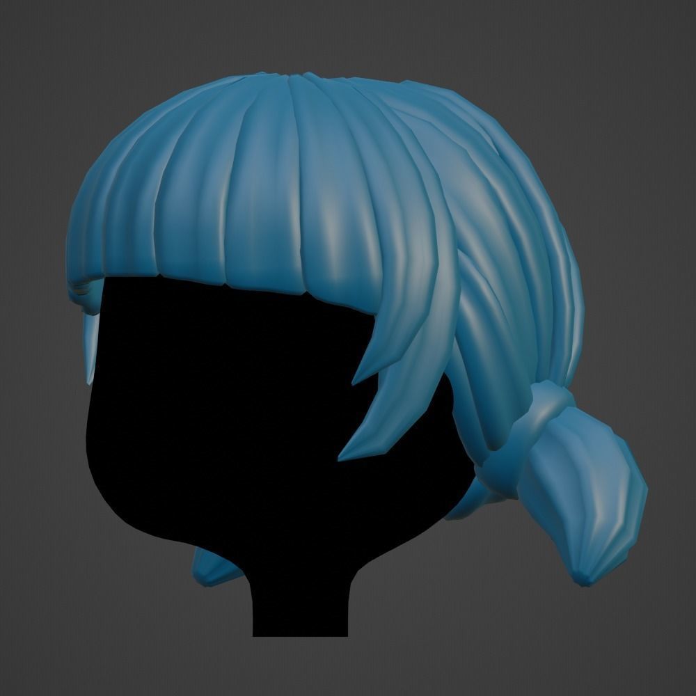 Hair style female 05 3D model_8