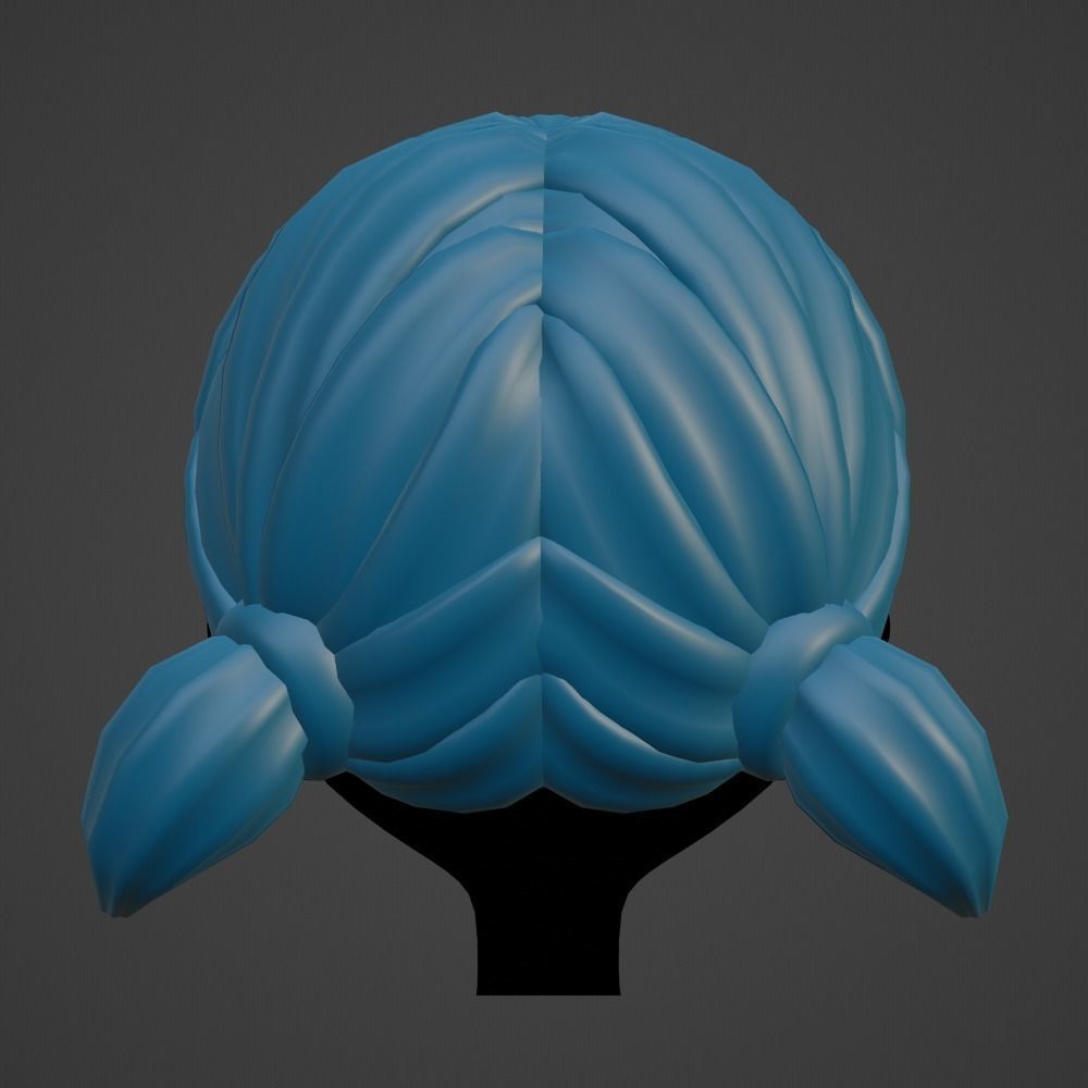 Hair style female 05 3D model_5