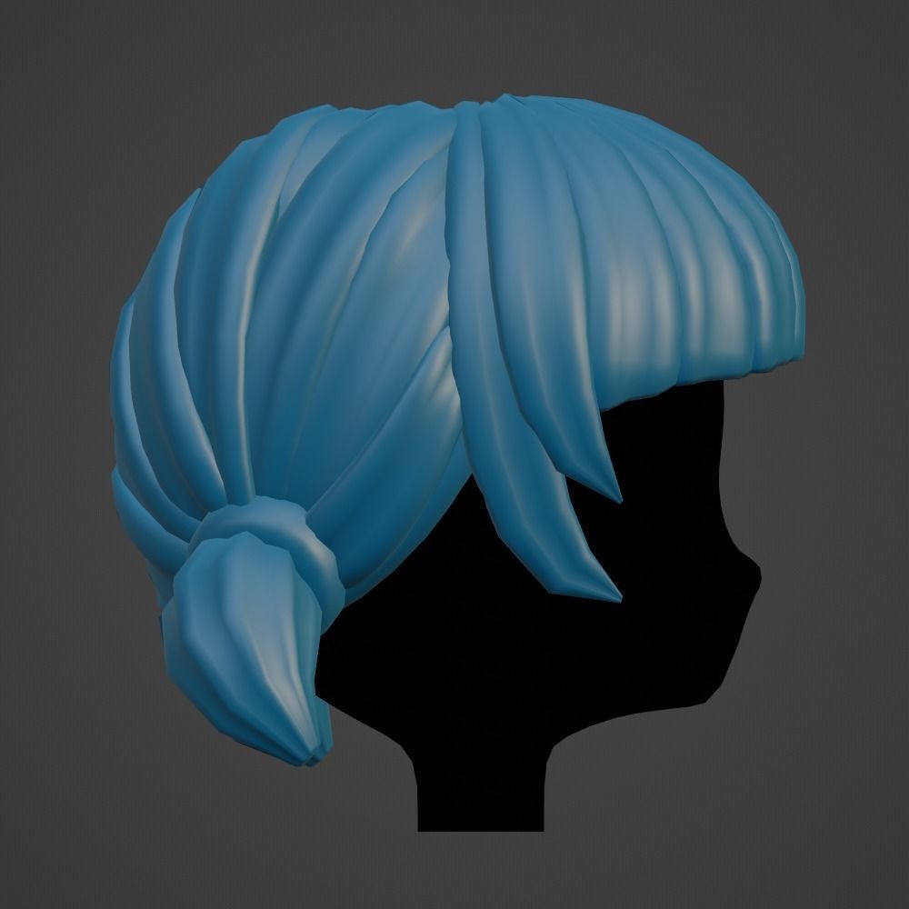 Hair style female 05 3D model_3