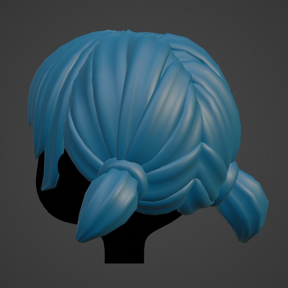 Hair style female 05 3D model_6