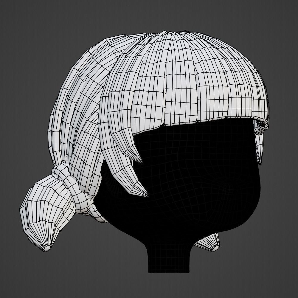 Hair style female 05 3D model_10