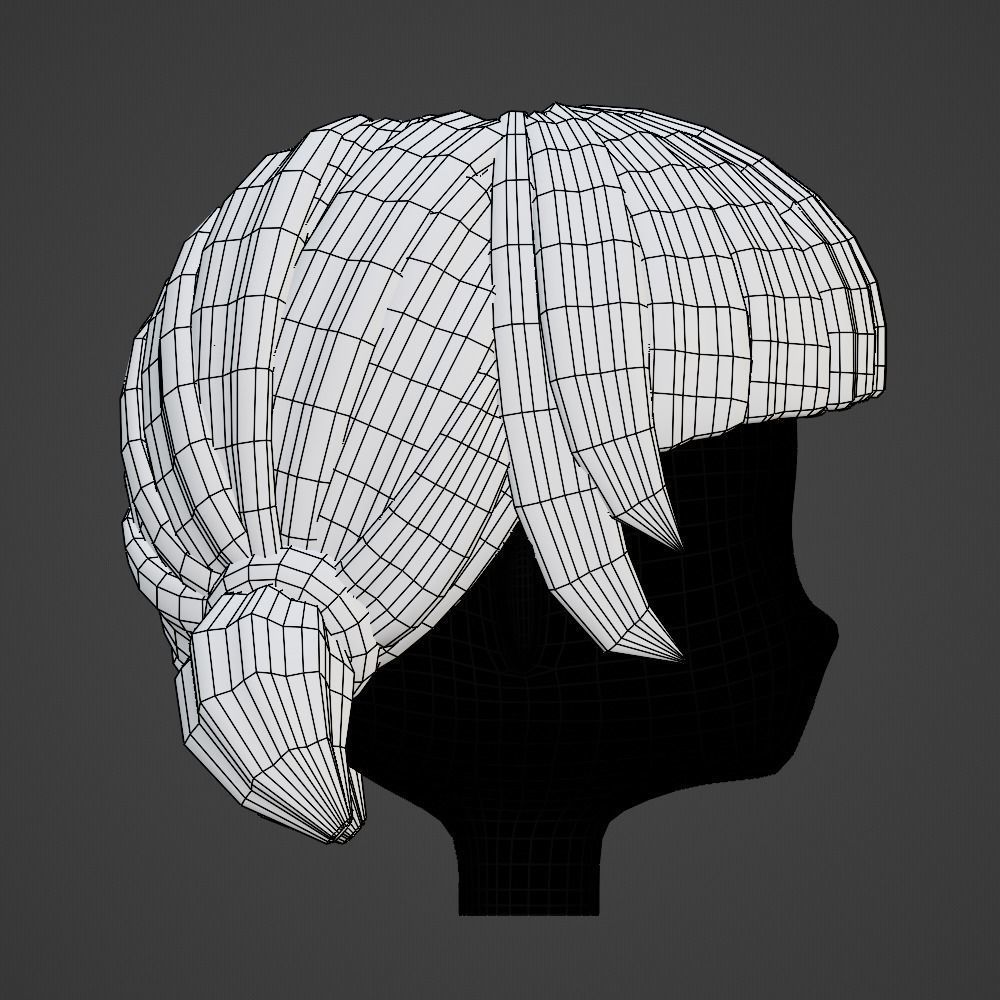 Hair style female 05 3D model_11