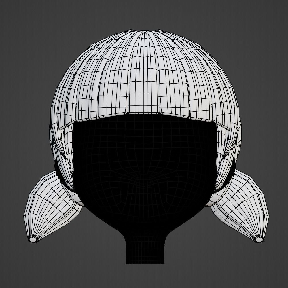 Hair style female 05 3D model_9