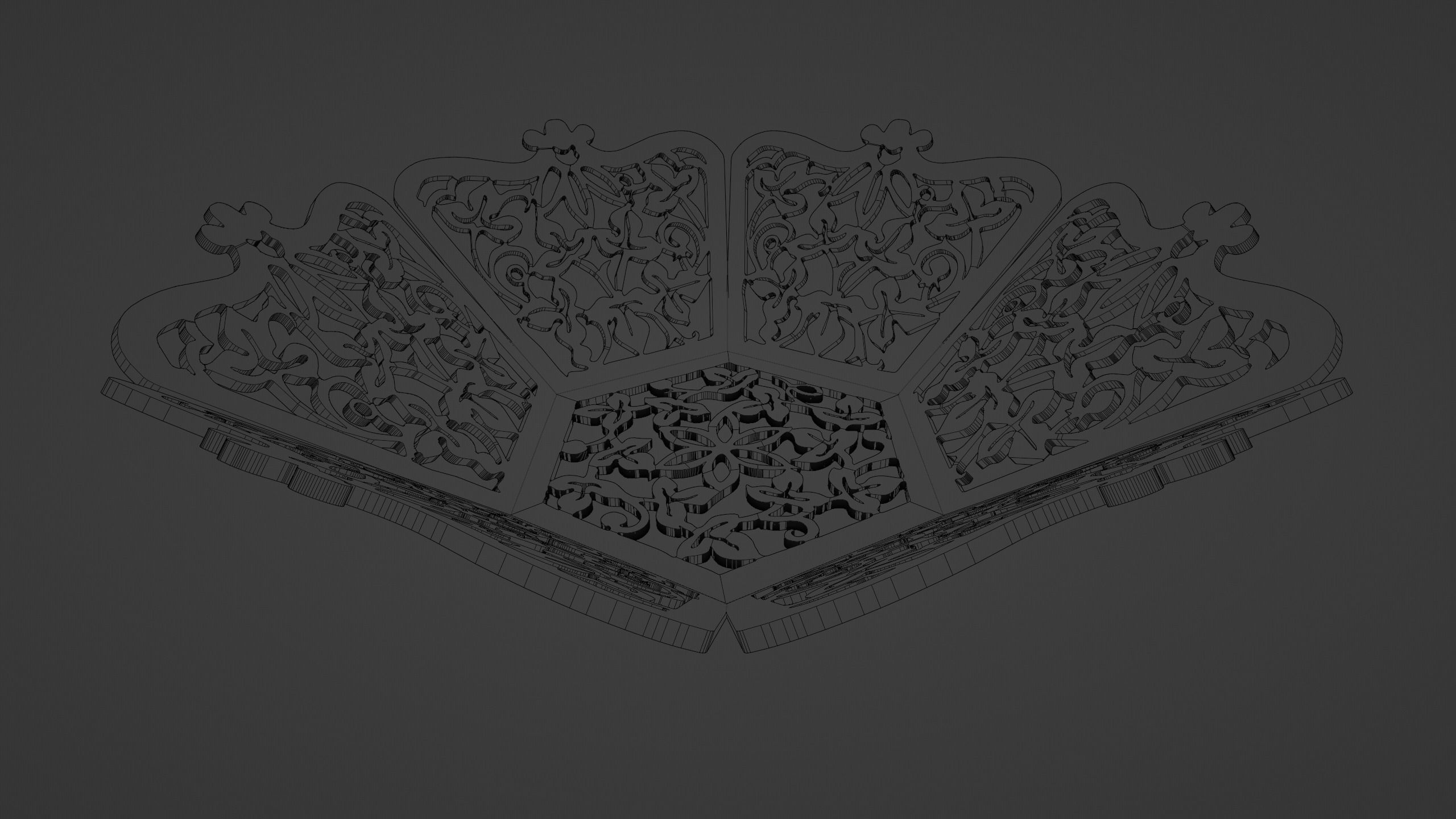 Centro Tavola in Traforo 3D model_7