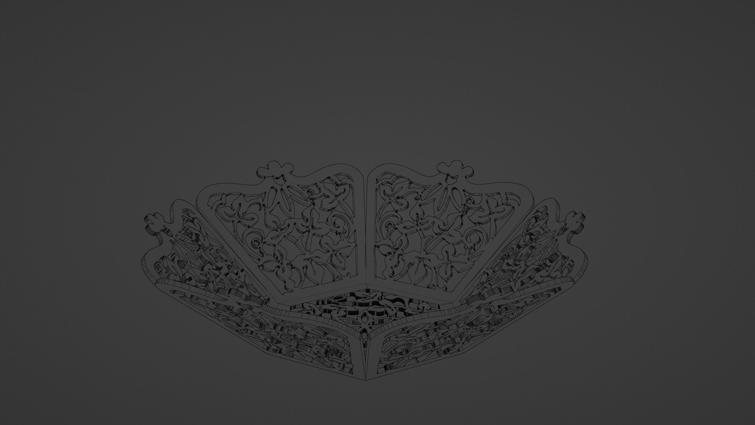 Centro Tavola in Traforo 3D model_6