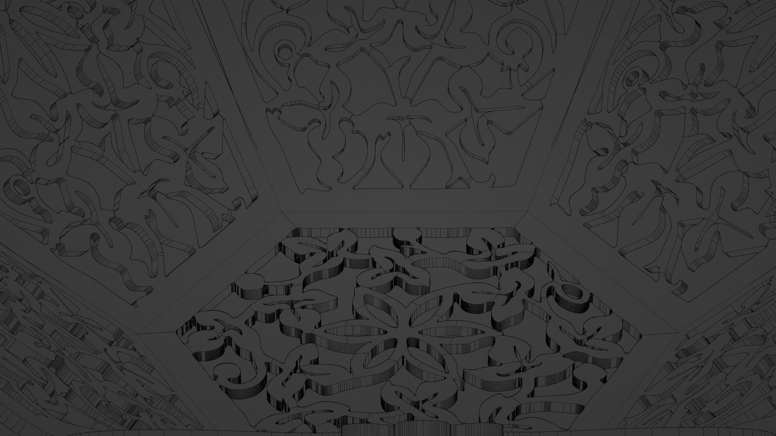 Centro Tavola in Traforo 3D model_9