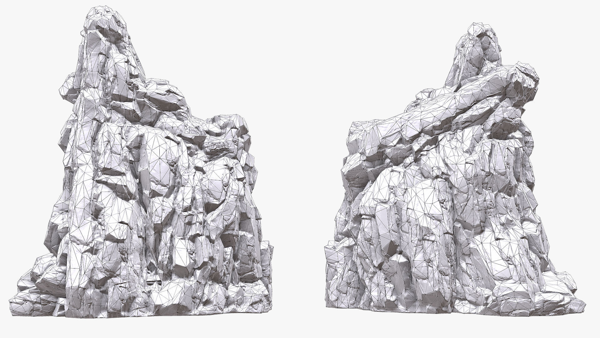 3D Sharp Rock 4 Low-poly 3D model_8