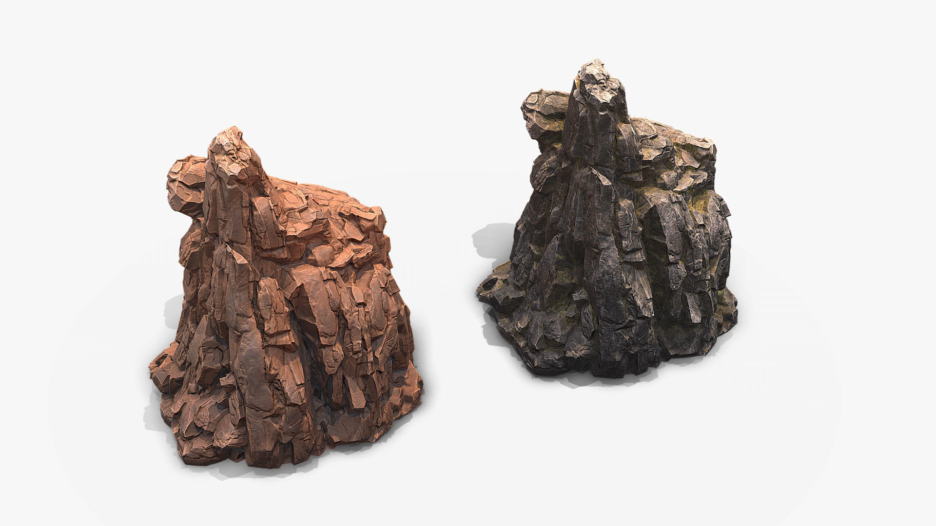 3D Sharp Rock 4 Low-poly 3D model_6