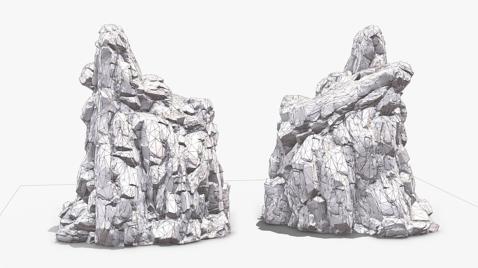 3D Sharp Rock 4 Low-poly 3D model_7