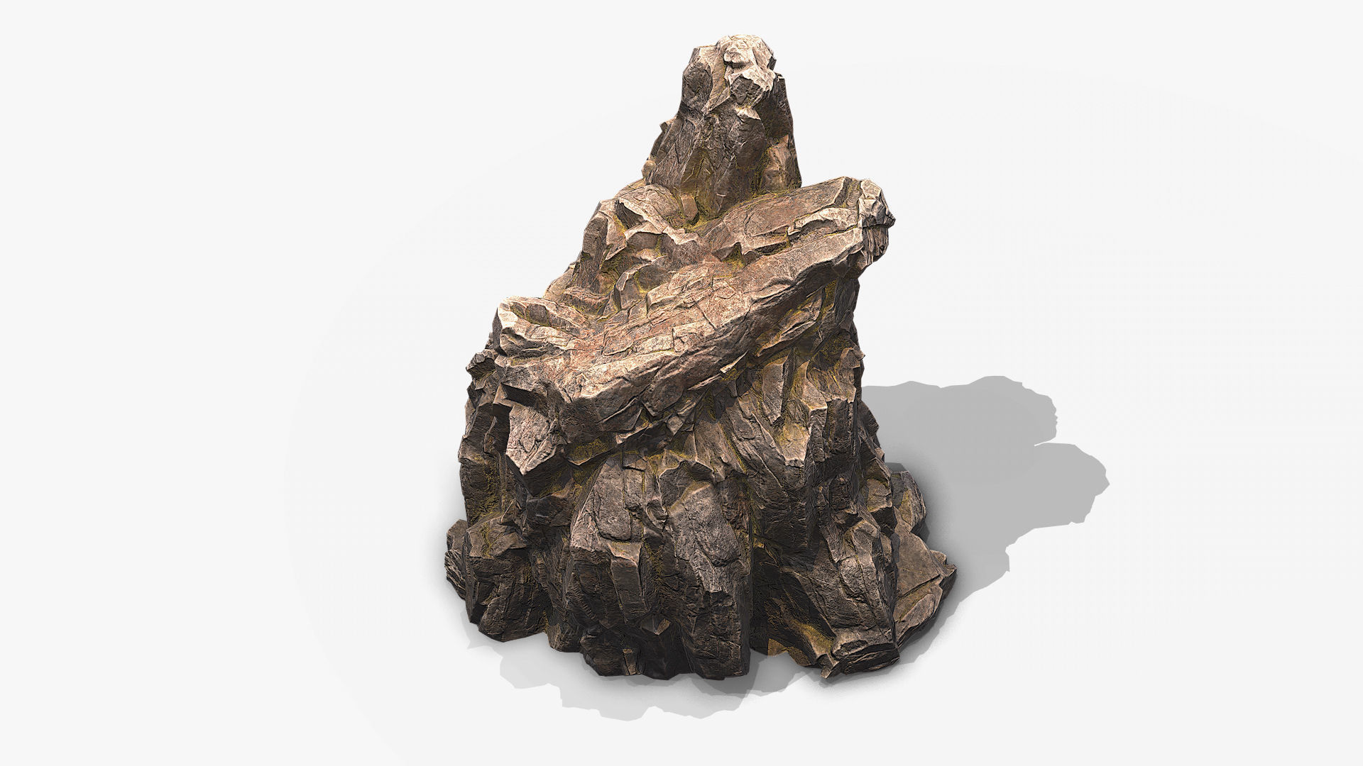 3D Sharp Rock 4 Low-poly 3D model_3