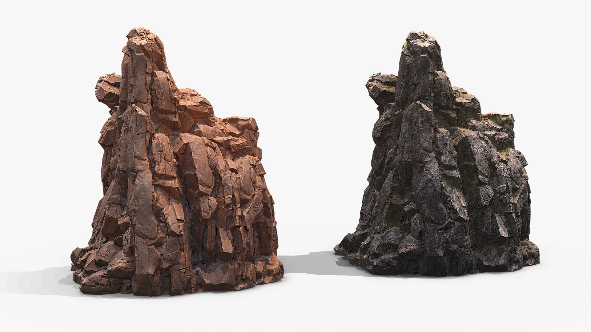 3D Sharp Rock 4 Low-poly 3D model_1