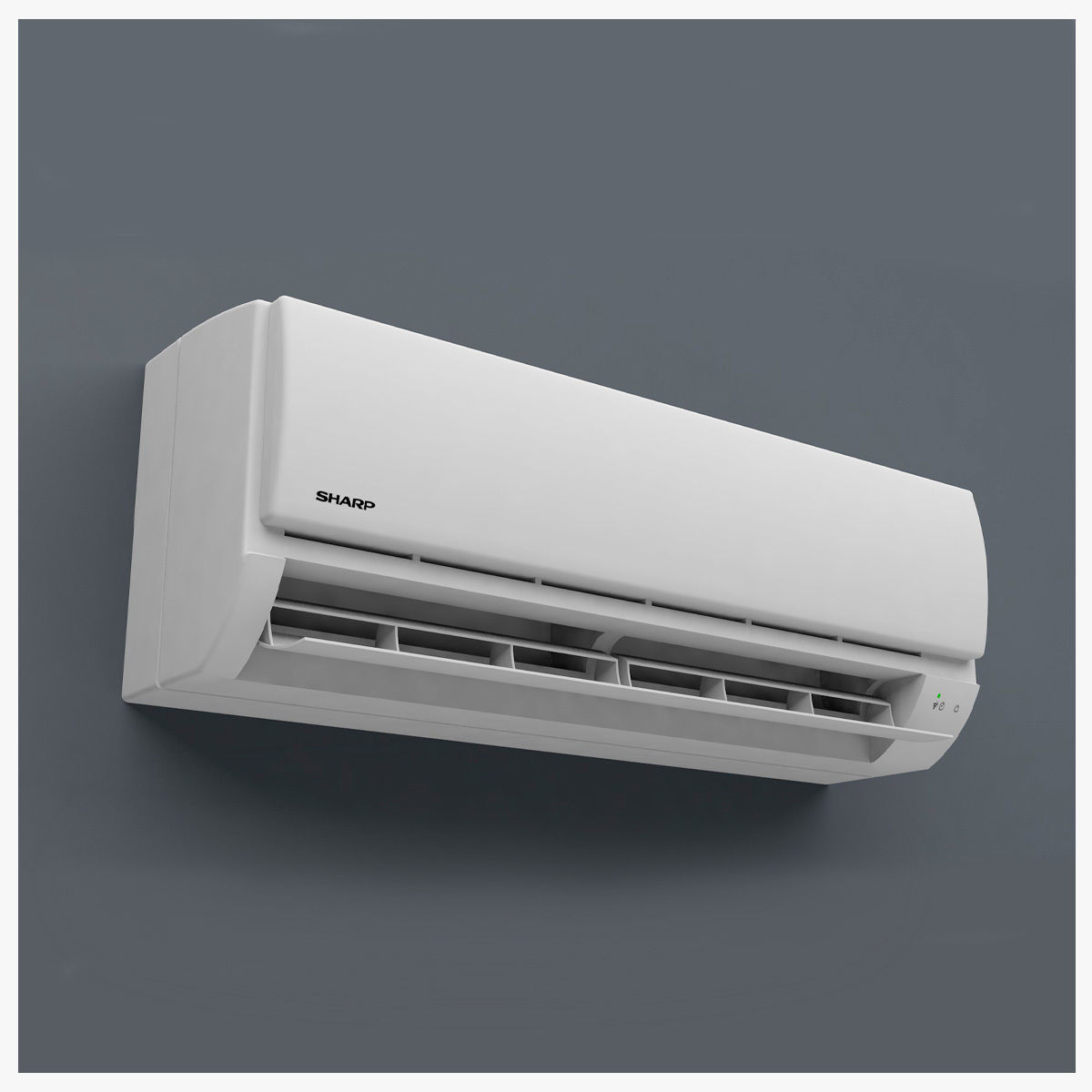 Aircon air conditioner on wall 3D model_5