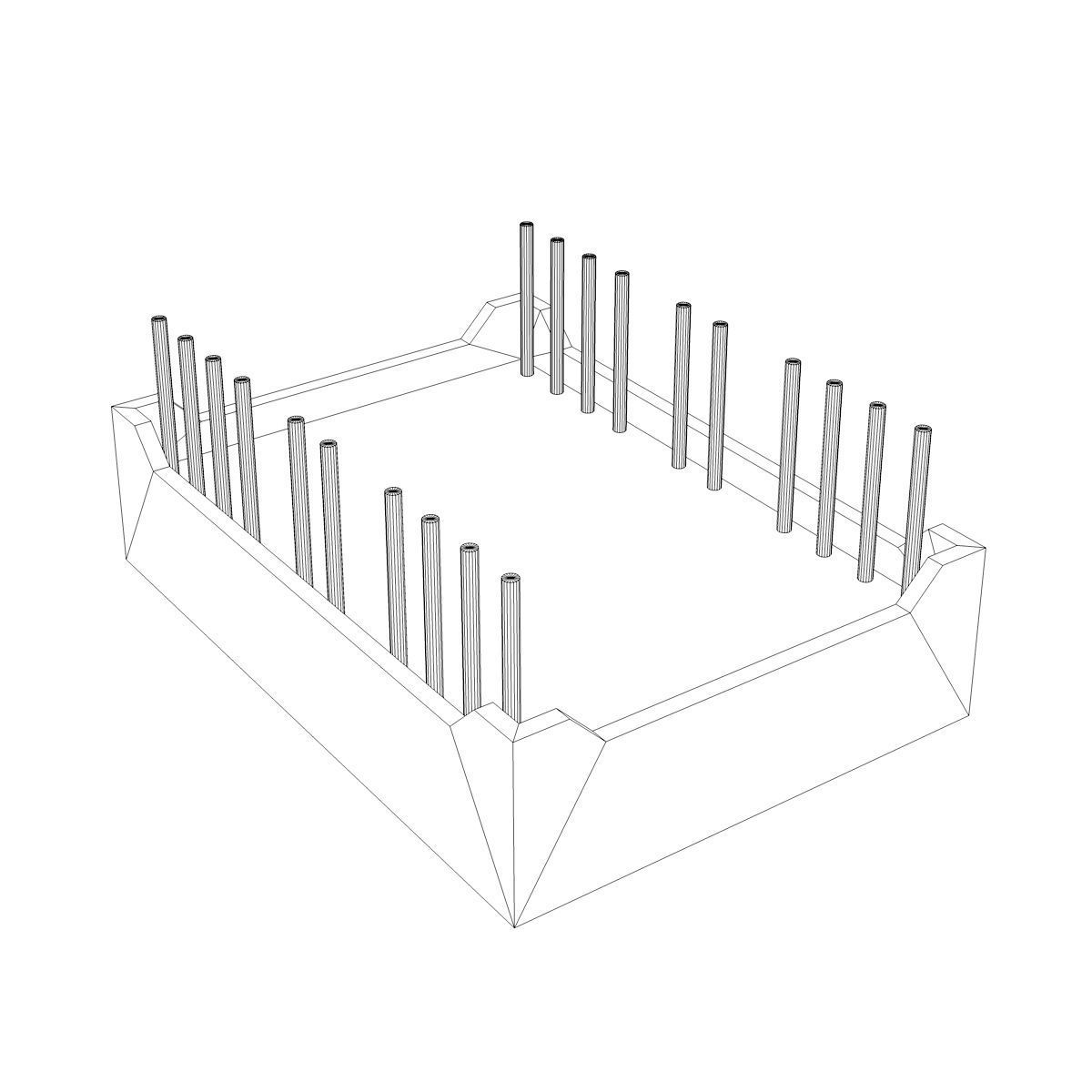 16-segment LED Display Low-poly 3D model_7