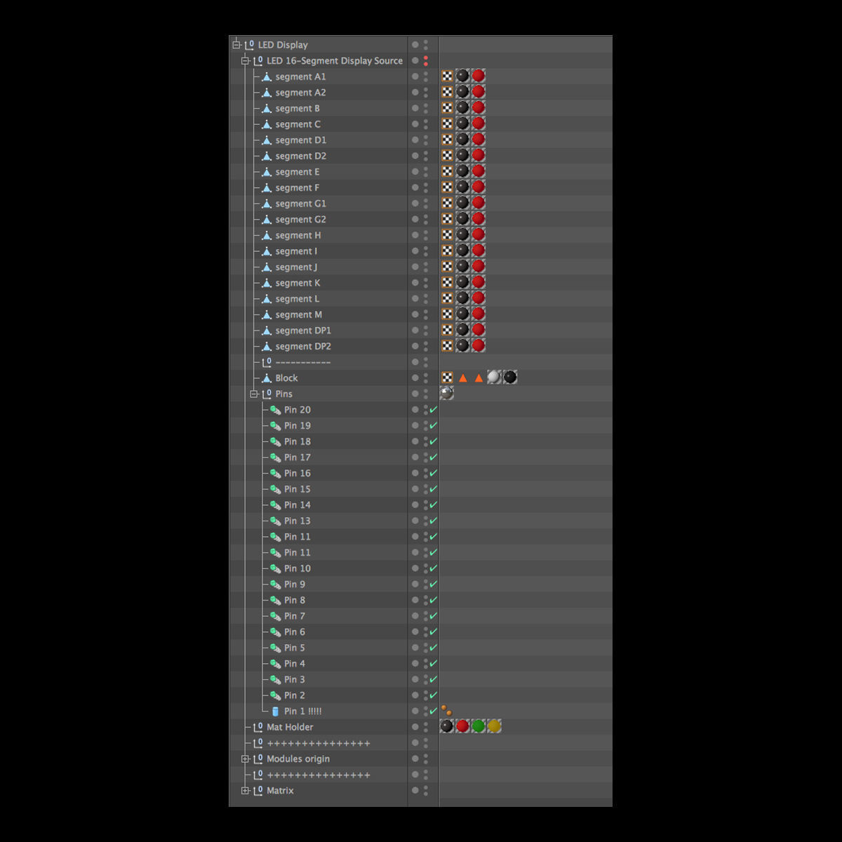 16-segment LED Display Low-poly 3D model_8