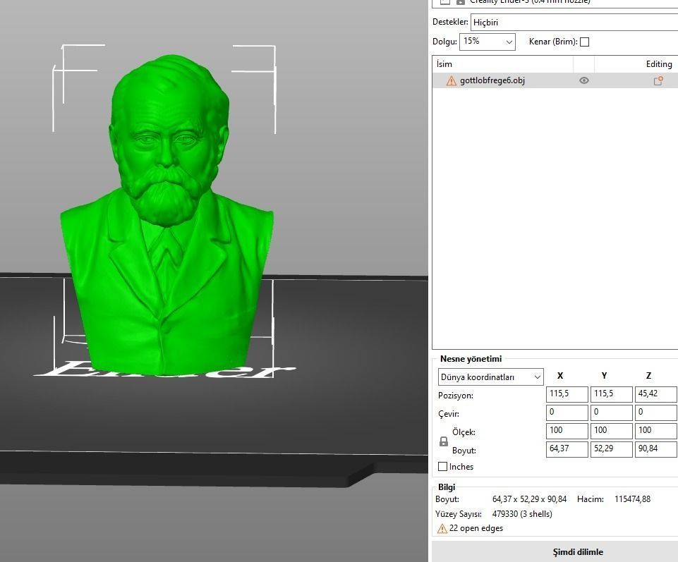 Gottlob Frege 3D print model_3