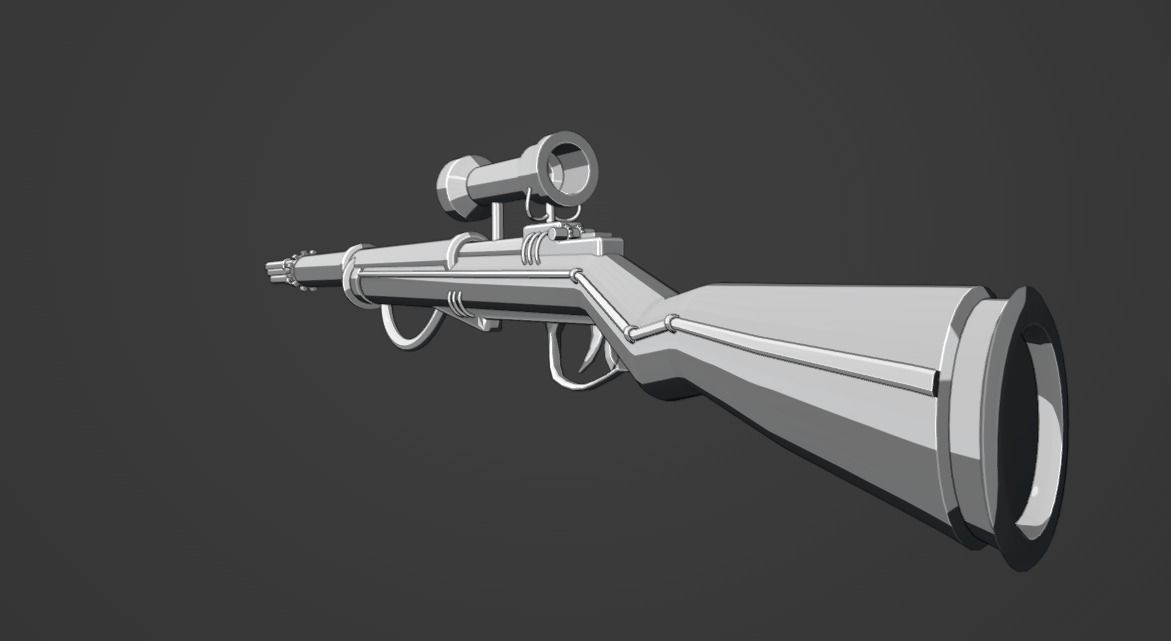 Riffle Stylized Free 3D model_1