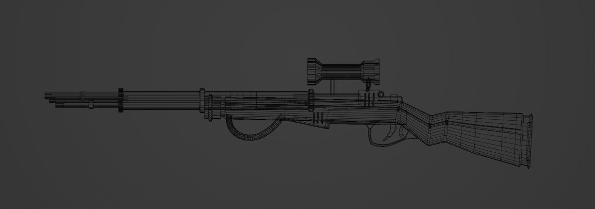 Riffle Stylized Free 3D model_3