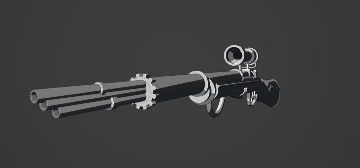 Riffle Stylized Free 3D model_2