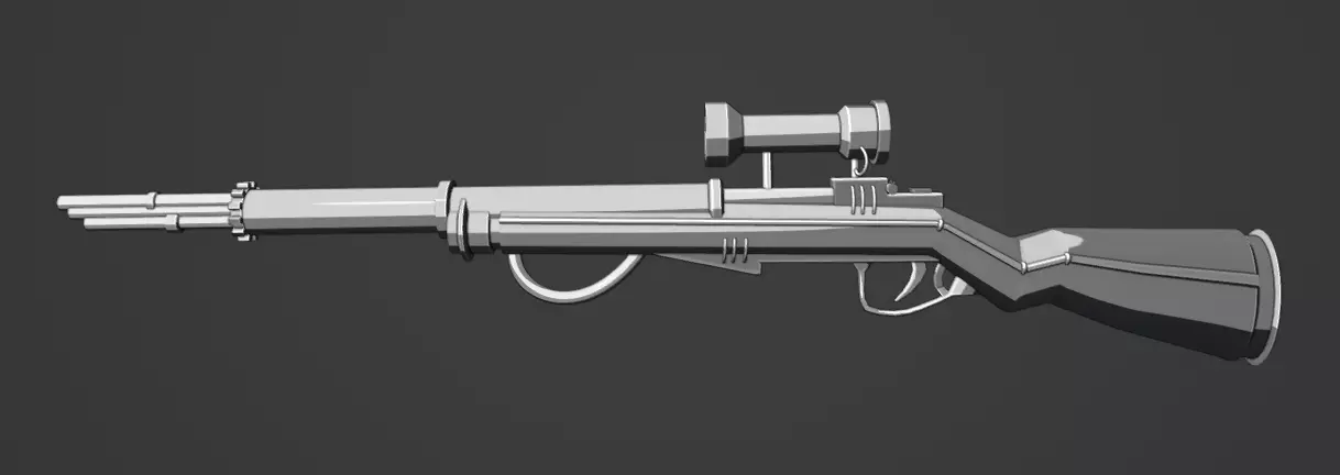 Riffle Stylized Free 3D model_0