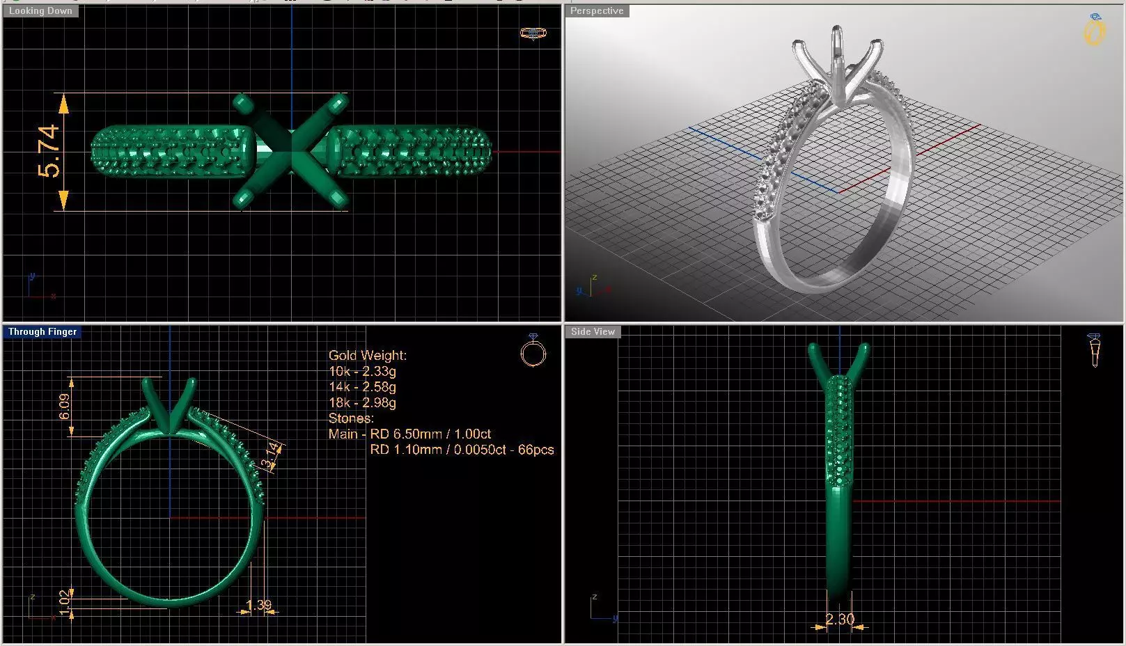 Solitaire diamond ring STL-3DM-12 renders-on hand render 3D print model_0