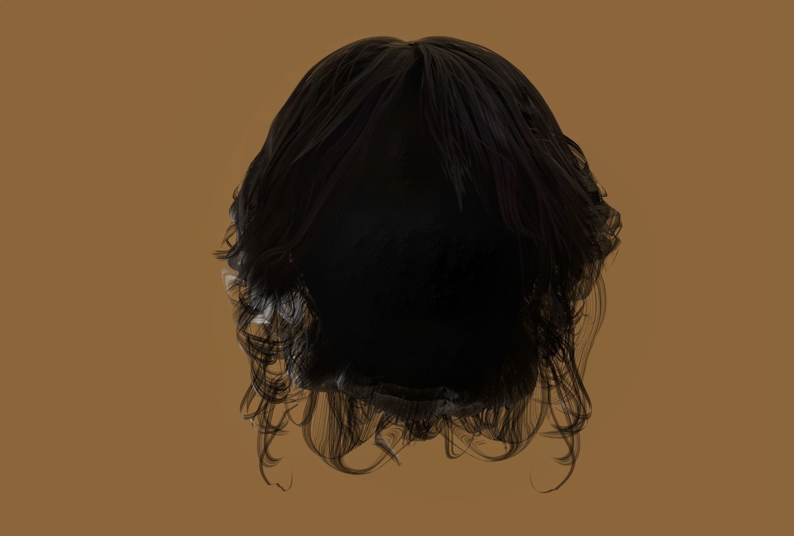 WOMAN FEMALE - HAIR STYLES PACK Low-poly 3D model_12