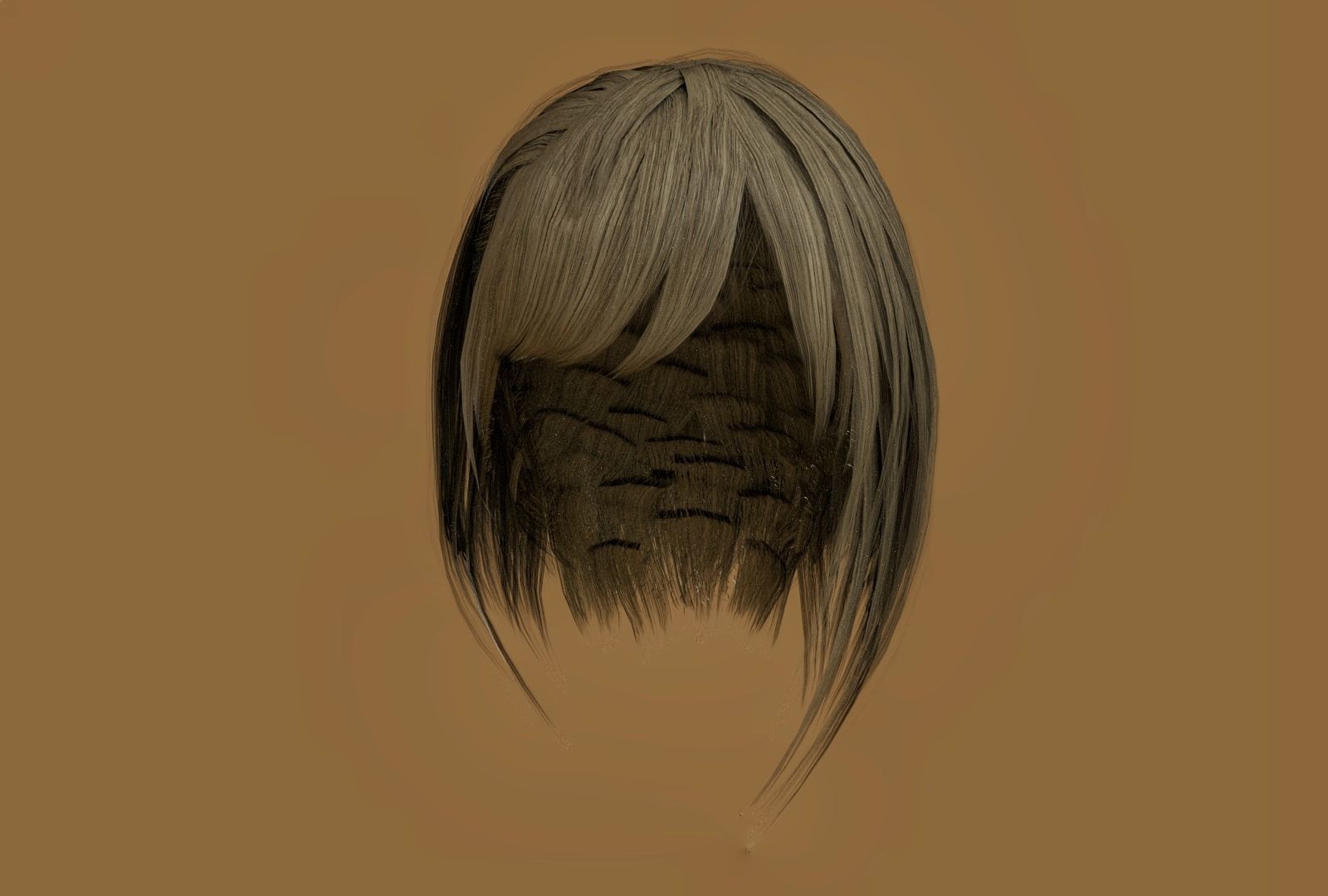 WOMAN FEMALE - HAIR STYLES PACK Low-poly 3D model_17