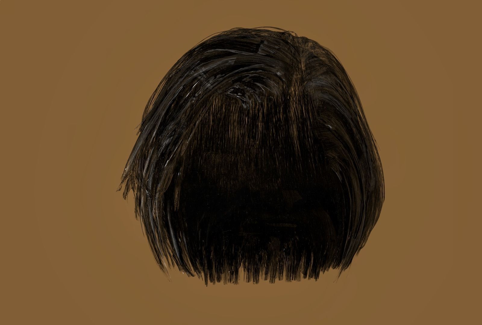 WOMAN FEMALE - HAIR STYLES PACK Low-poly 3D model_18