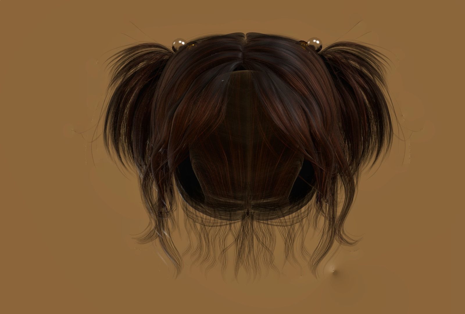 WOMAN FEMALE - HAIR STYLES PACK Low-poly 3D model_8