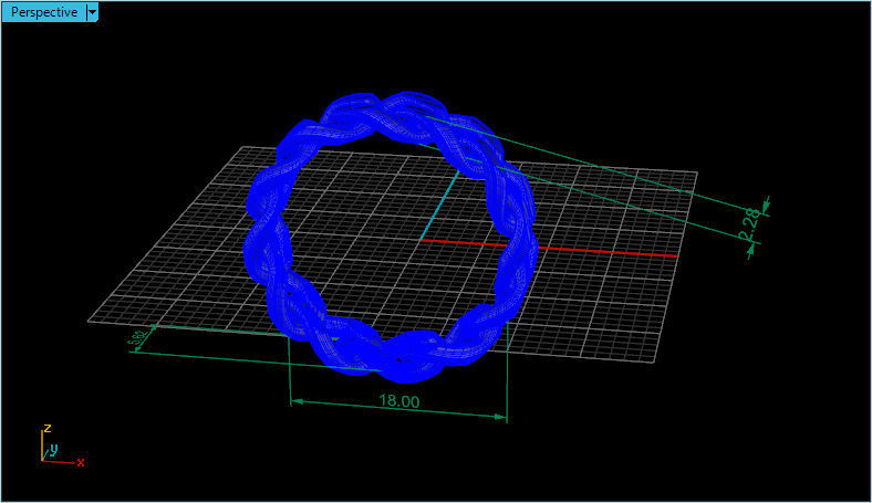 chainring two gold rings 3D model_3