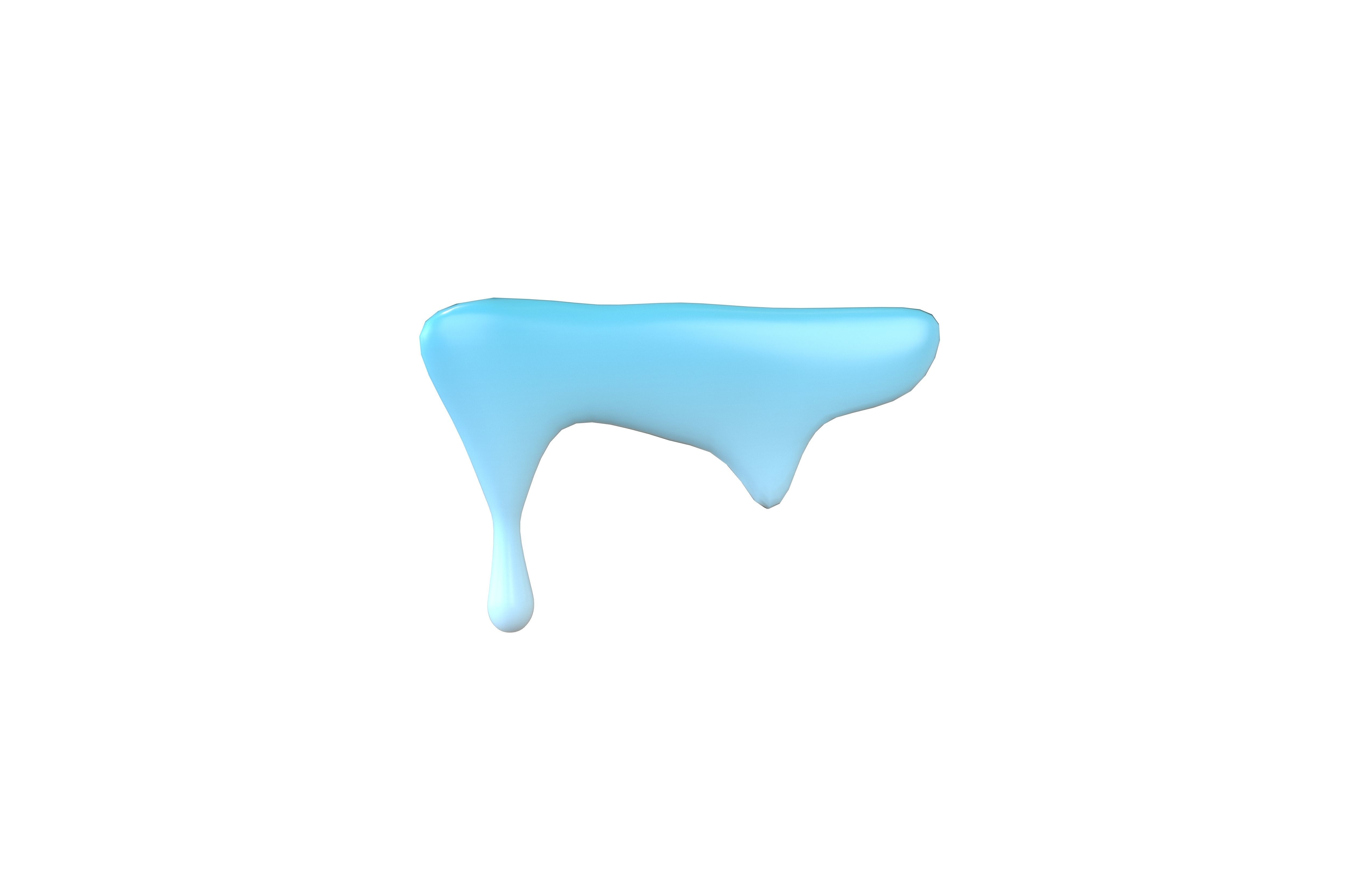 Liquid Drops v1 008 Low-poly 3D model_1