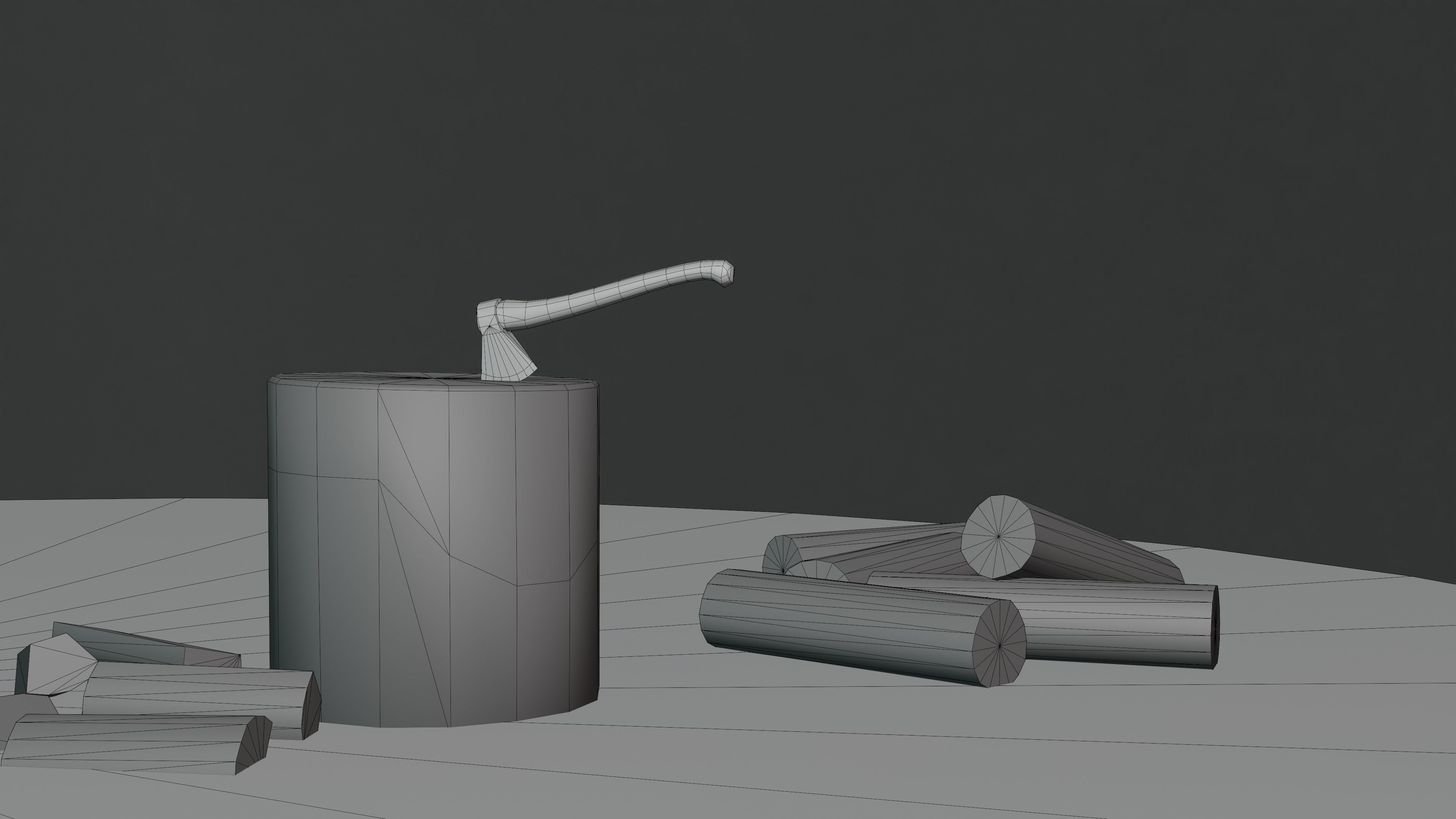 Medieval Stone Oven Low-poly 3D model_7