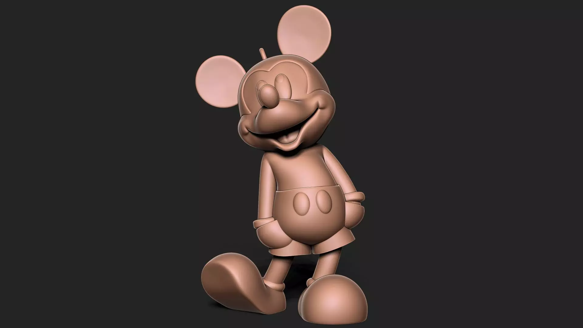 Mickey Mouse Keychain 3D print model