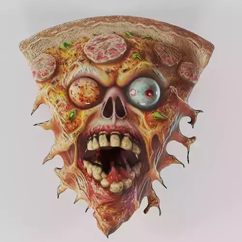 Pizza head monster 3D model