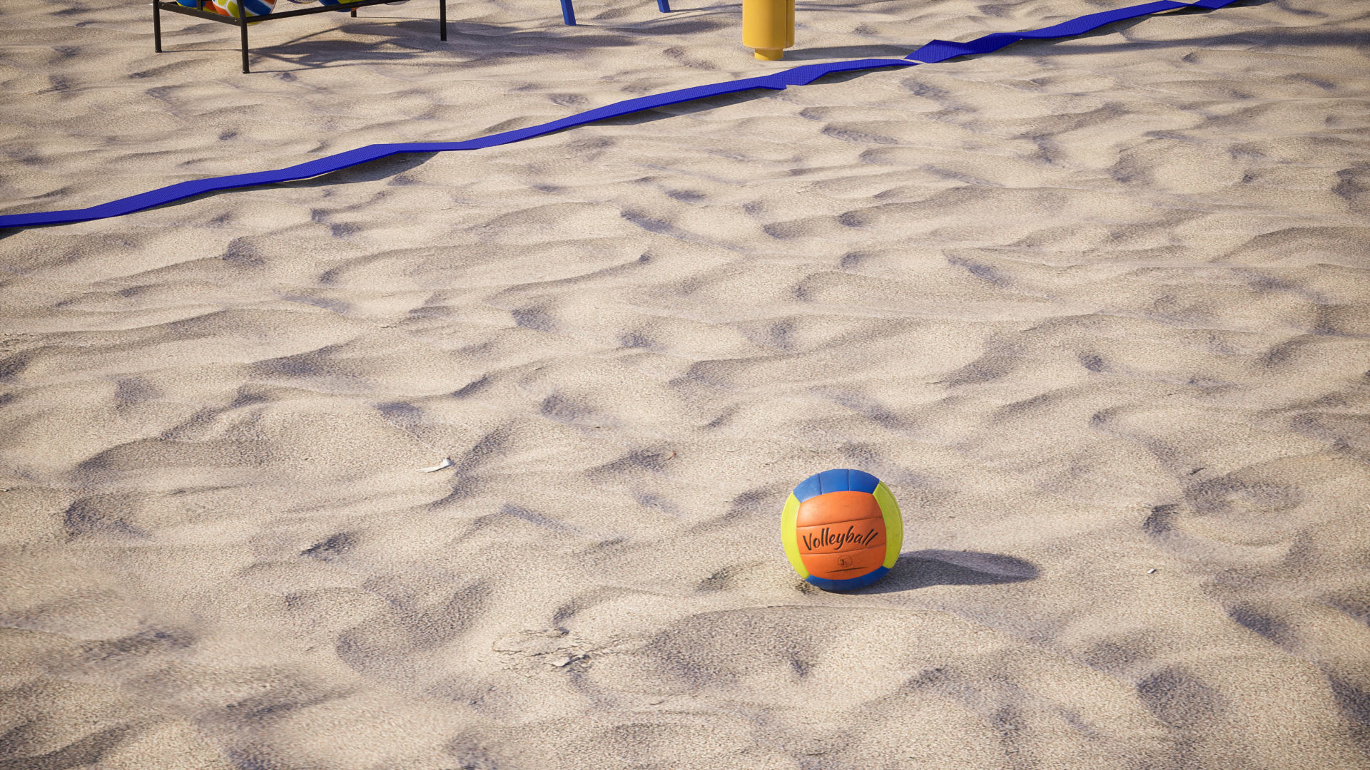 Beach Volleyball Set 1 Game Ready UE Low-poly 3D model_6