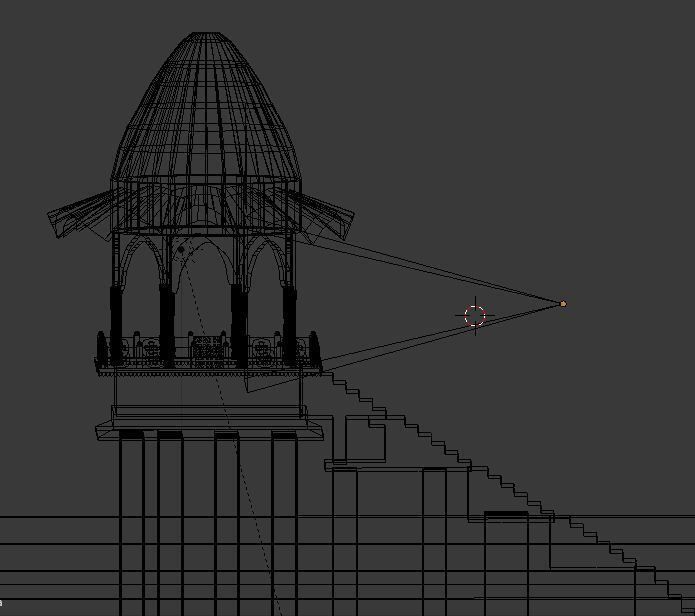 Lake Temple Low-poly 3D model_2