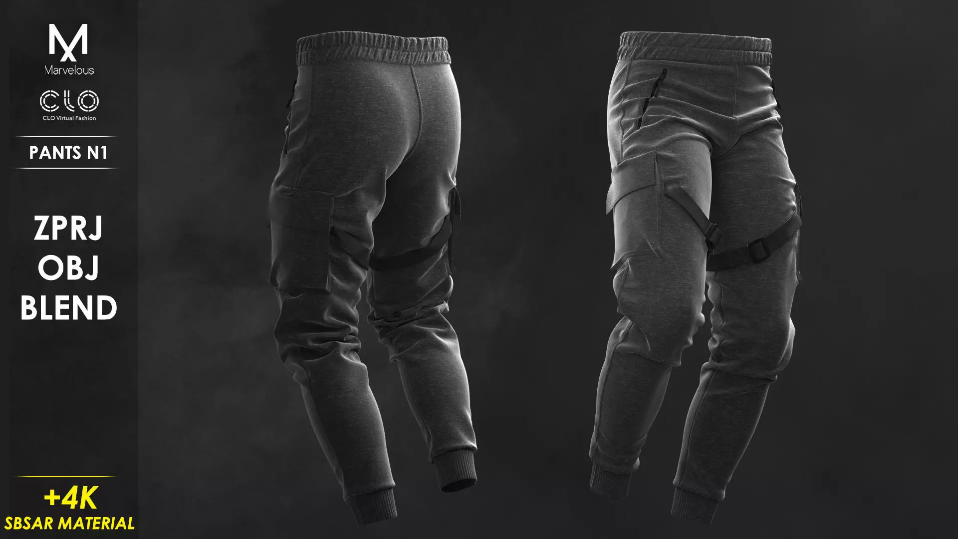 Free - Pant 1 - Marvelous Designer Free 3D model