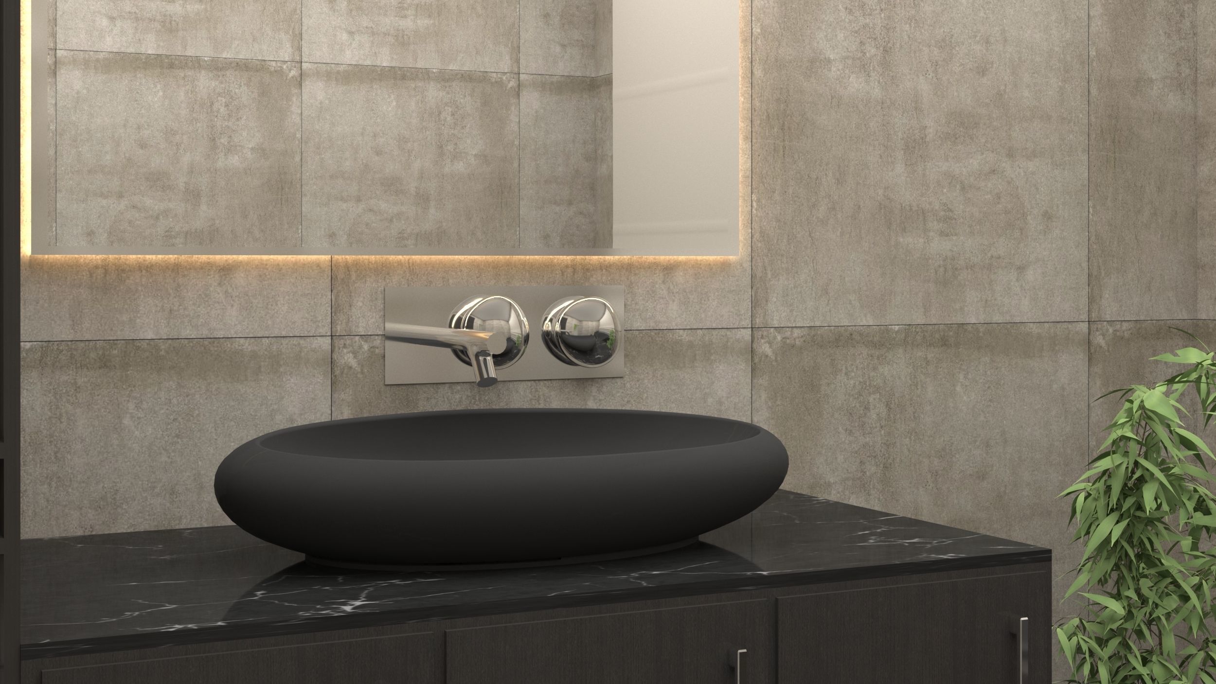 Bathroom Interior Design Scene Free 3D model_2