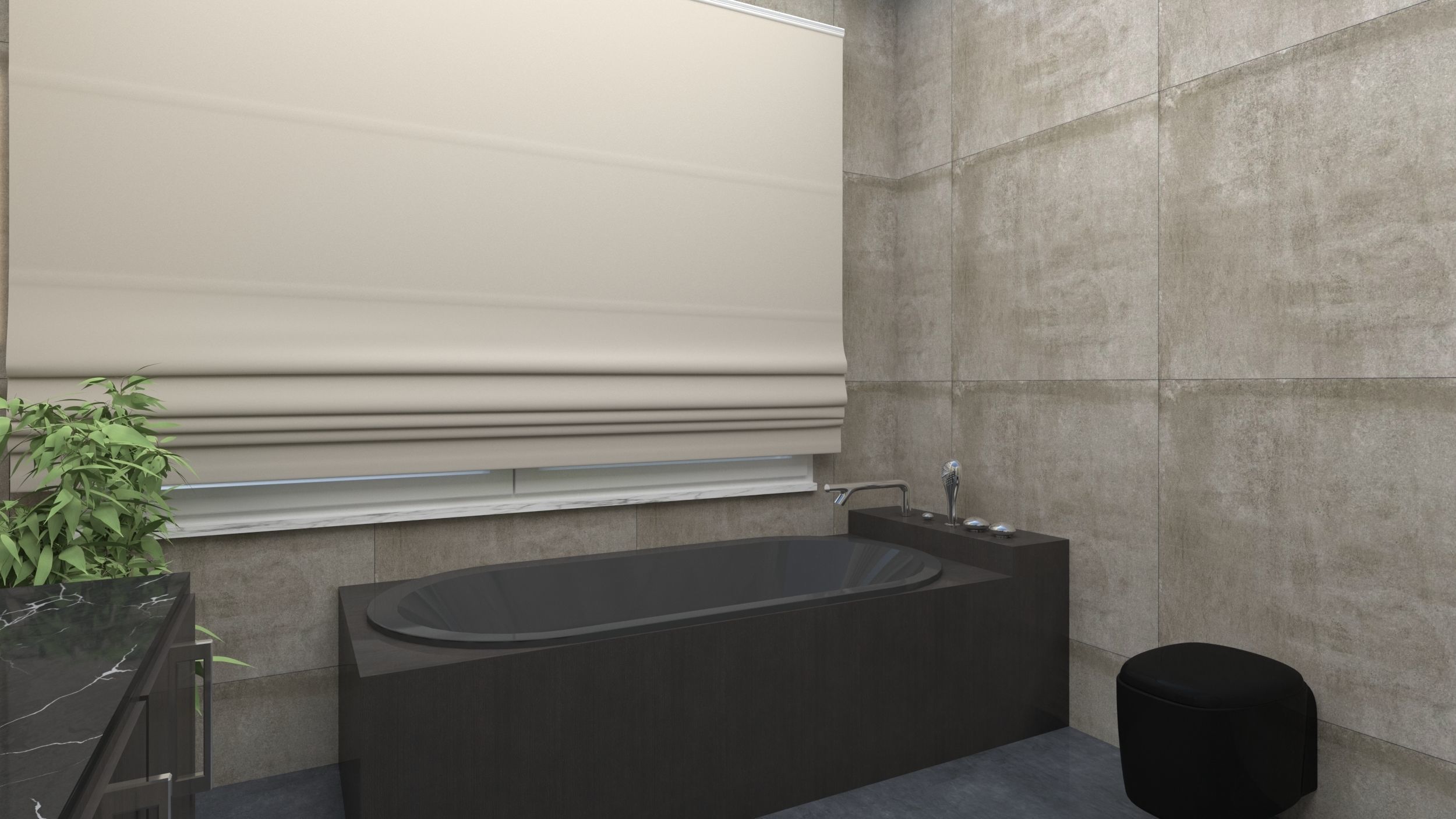 Bathroom Interior Design Scene Free 3D model_3