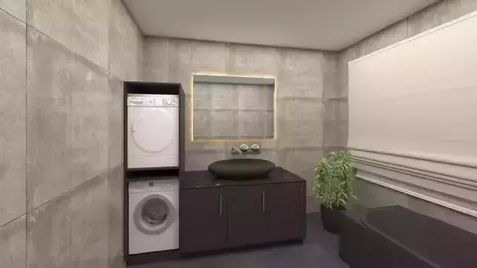 Bathroom Interior Design Scene