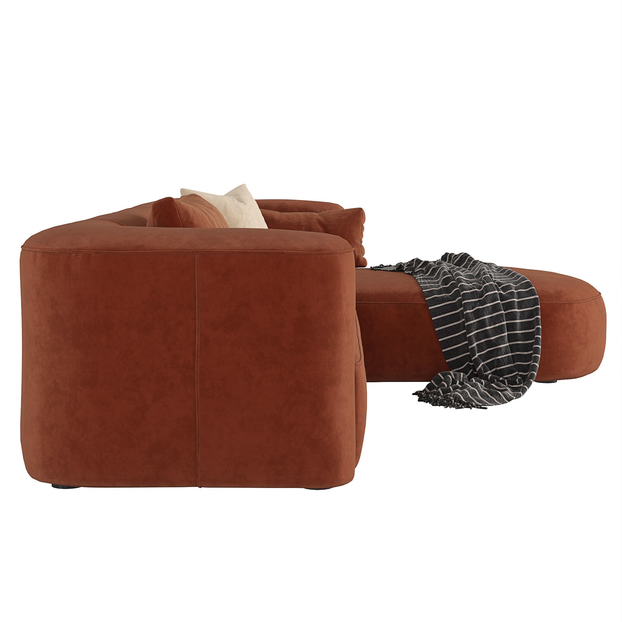 Mellow Sectional Sofa by Acanva 3D model_2