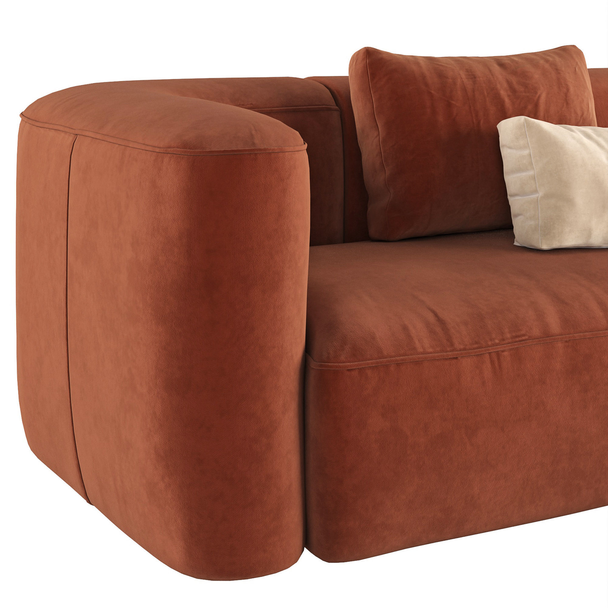 Mellow Sectional Sofa by Acanva 3D model_3