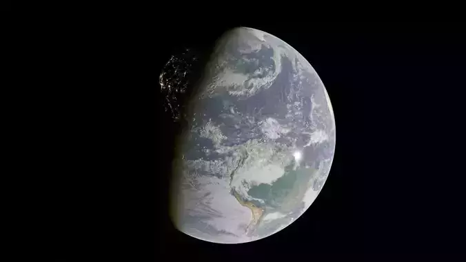 Earth 3D Model from space 3D model