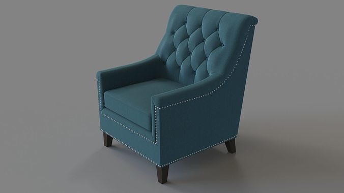 Highbury Fabric Armchair 3D model