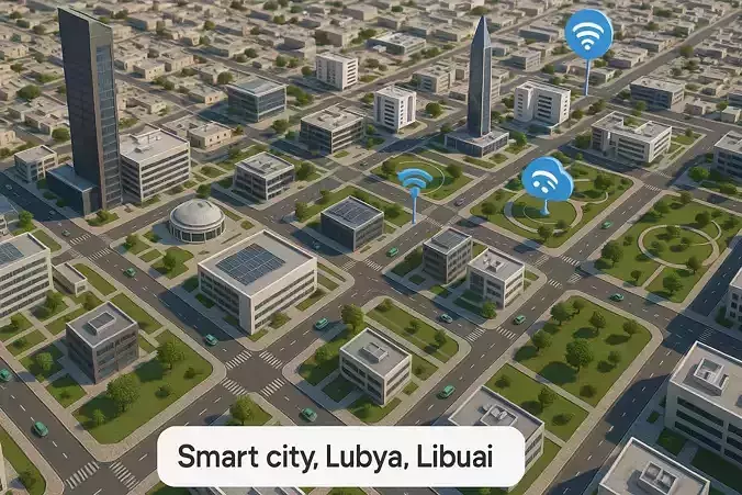 Suluq Libya Digital Twin of Smart City Low-poly 3D model