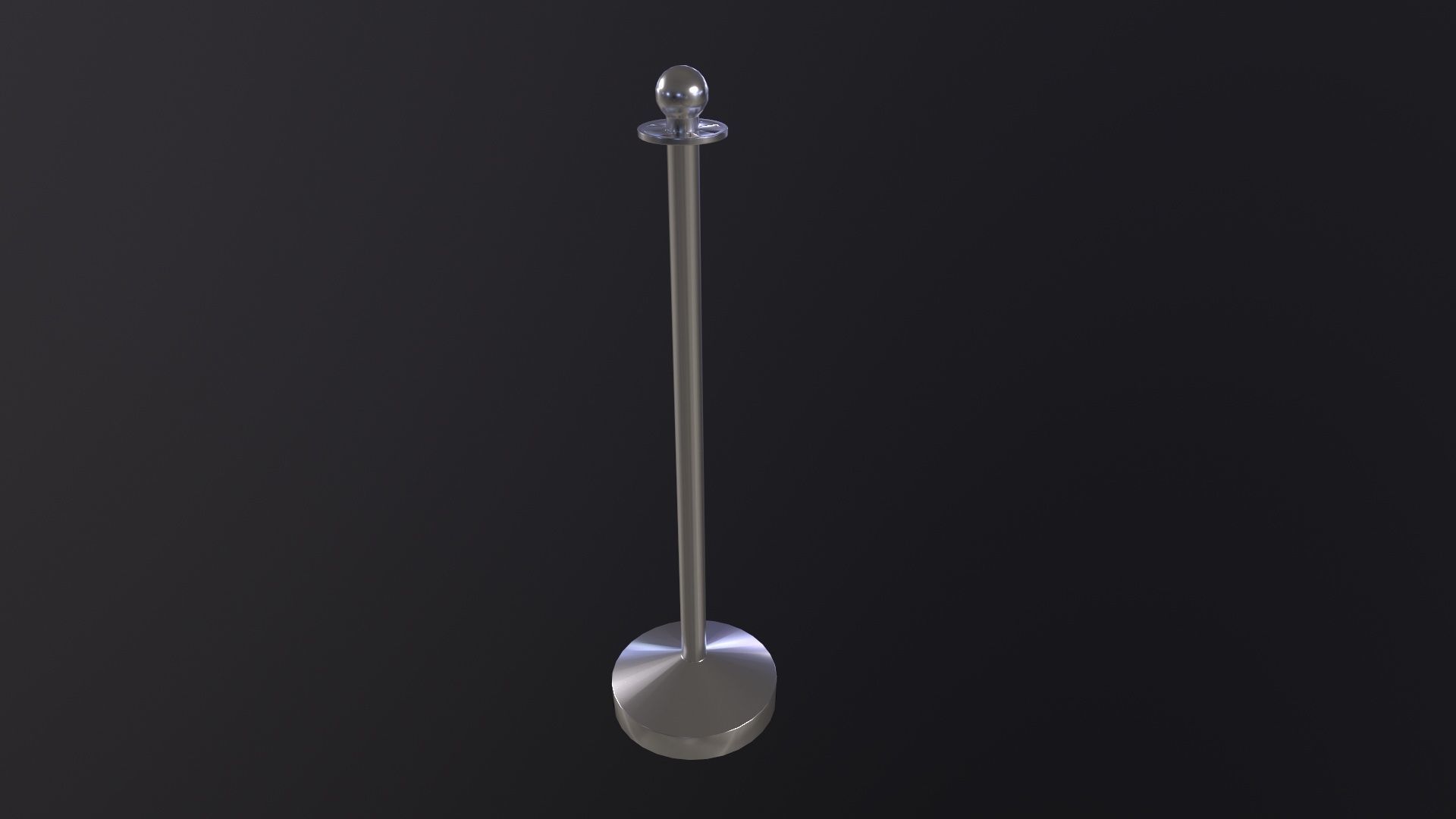 Crowd Control Stanchions 3D Model Low-poly 3D model_2