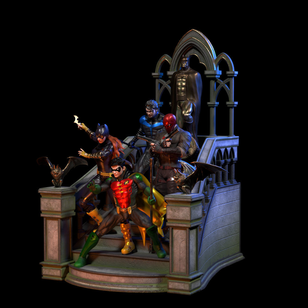 Fan Art - Batman Legacy - Batfamily Diorama 3D print model_2