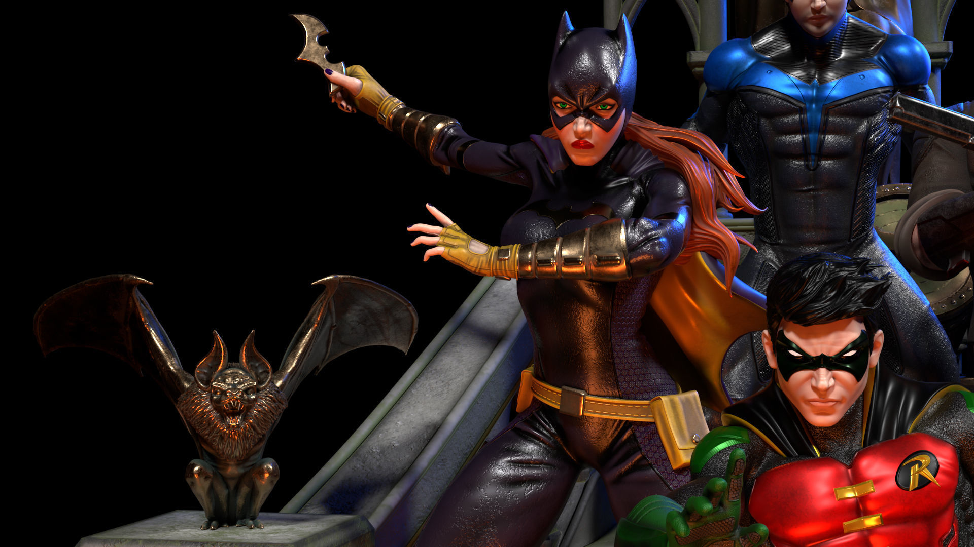 Fan Art - Batman Legacy - Batfamily Diorama 3D print model_3